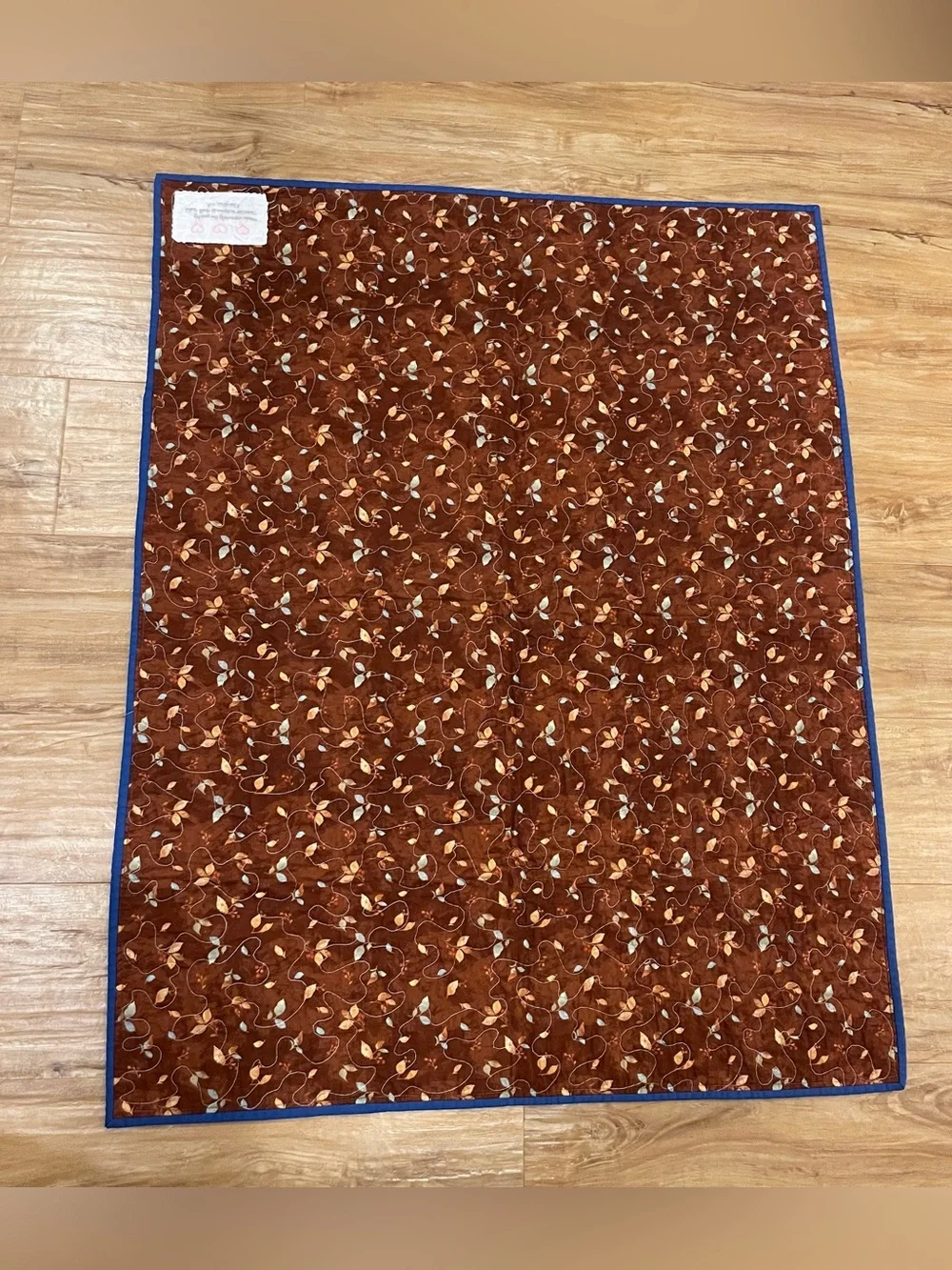 Handmade Nautical Theme Red White Blue Cottage Core 32.5” X 42.5” Baby Quilt